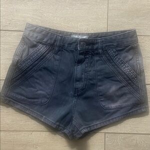 Free People Slim Women's Shorts in Charcoal Black Wash